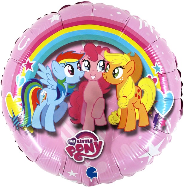 картинка Шар Круг My Little Pony Дружные Лошадки 45см от студии "Ларика" Иркутск